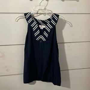 Vineyard Vines Women's 100% Silk Sleeveless Navy Top size 4